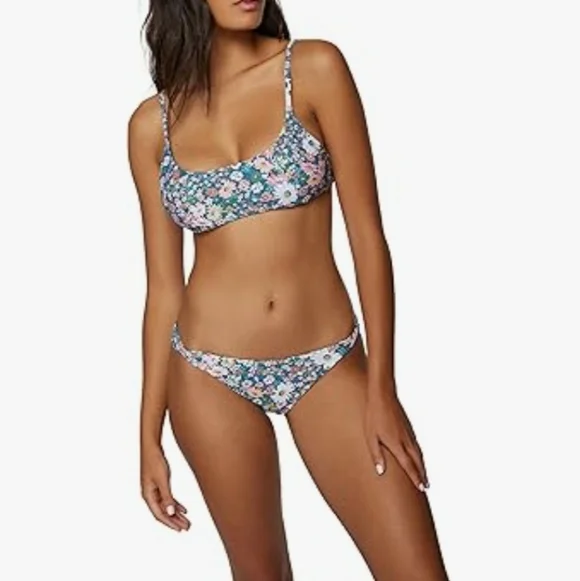 O'NEILL Women's Surfside Bralette Bikini Eliza Ditsy  / SLATE "TOP ONLY" NEW - Picture 7 of 10